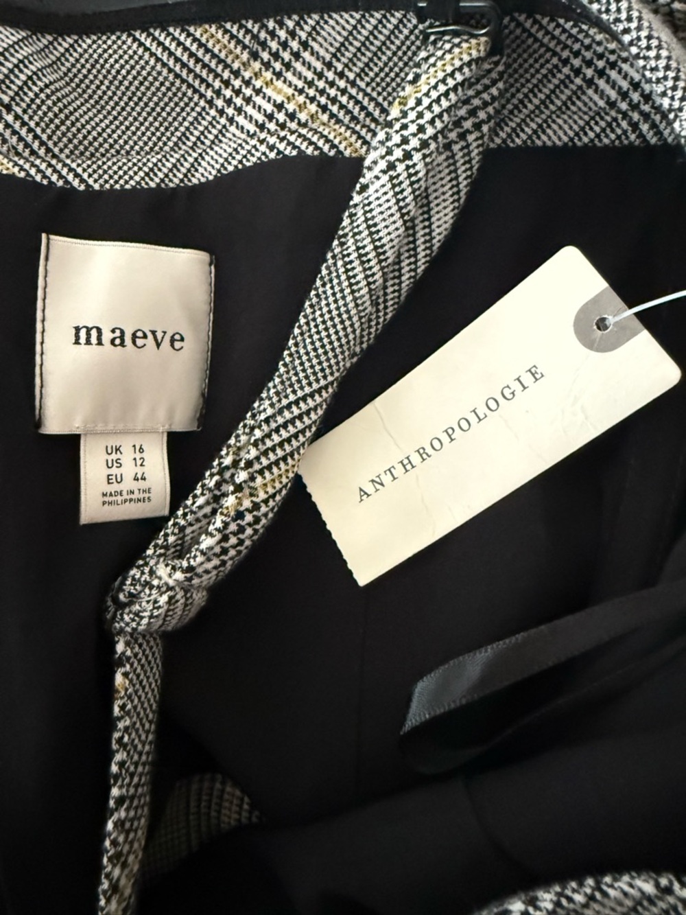 ANTHROPOLOGIE Maeve Strapless Plaid Romper Menswear NEW - Picture 8 of 10